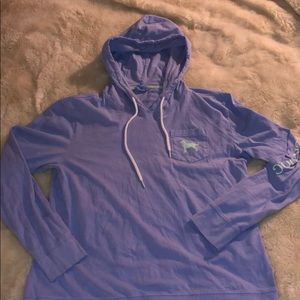 Black dog hooded long sleeve shirts